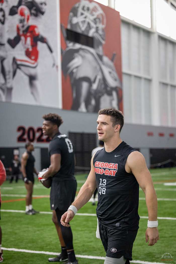 Stetson Bennett at Georgia's Pro Day / CREDIT: Brooks Austin